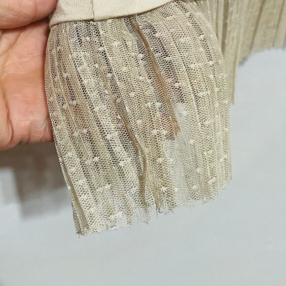 2 Coquette Extra Long Knit Tank Top Shirt Dress Lace Extender Small LOGO Layers - Picture 11 of 15